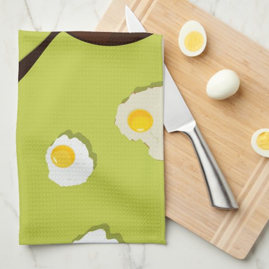 Spiegelei-Spaß-Nahrungsmittelentwurf Handtuch (Viertel Falte)