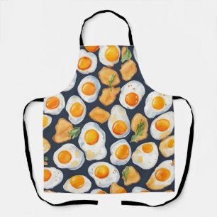 Spiegelei & Toast Nahtloses Muster Küchenkunst Schürze