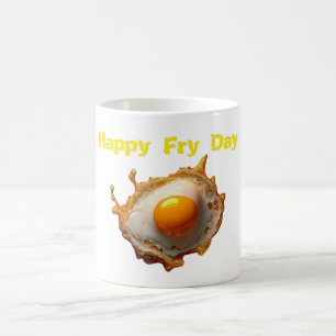 Spiegeleier glücklicher Bratentag Kaffeetasse