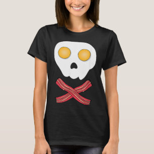 Spiegeleier Speck Schädel Frühstück Brunch Essen K T-Shirt