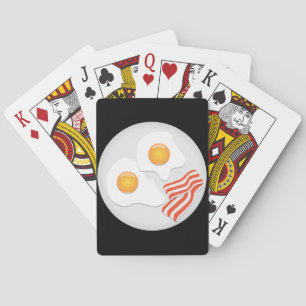 Spiegeleier und Bacon Frühstück Spielkarten