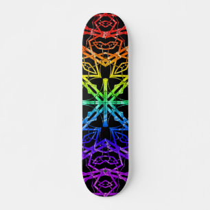 Spiegelfehlerkreuz ( Regenbogen 2 ) Skateboard
