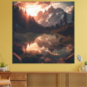 Spiegelgebirge Leinwanddruck (Insitu (Wohnzimmer))