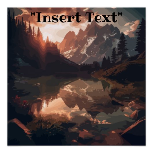 Spiegelgebirge Poster (Vorderseite)