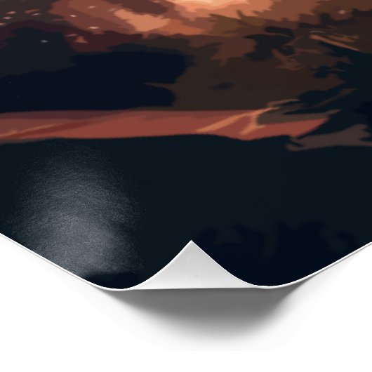 Spiegelgebirge Poster (Ecke)