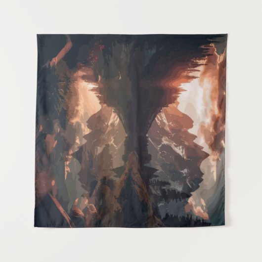Spiegelgebirge Wandteppich (Vorderseite (Horizontal))