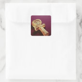 Spiegelgehäuse in Form eines Knöchels 2 Quadratischer Aufkleber (Tasche)