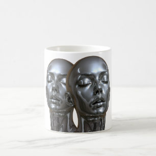 Spiegelglänzende Chrome-Geister Kaffeetasse