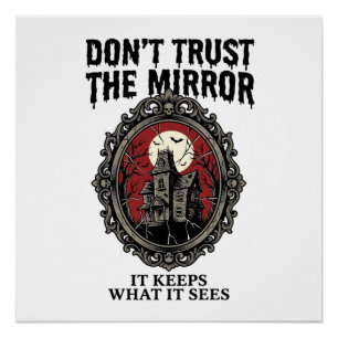 Spiegelhemd mit Gespenster-Motiv Vintage-Stich Got Poster