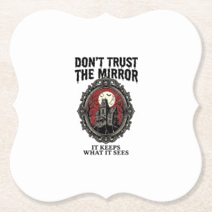 Spiegelhemd mit Gespenstern Vintage-Gravur Gothic- Untersetzer