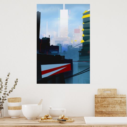 Spiegelkante Poster (Küche)