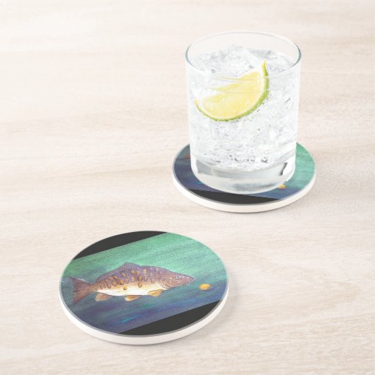 Spiegelkarpfen-Untersetzer Getränkeuntersetzer (Seite)