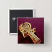 Spiegelkasten in Form eines ankh 2 Button (Vorne & Hinten)