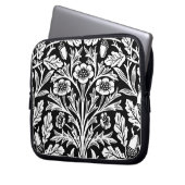 Spiegelkernen und Eiche Blätter Schwarz & Weiß Laptopschutzhülle (Vorderseite Links)