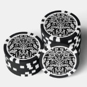 Spiegelkernen und Eiche Blätter Schwarz & Weiß Pokerchips (Stapel)