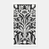 Spiegelkernen und Eiche Blätter Schwarz & Weiß Serviette (Vorderseite)