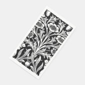 Spiegelkernen und Eiche Blätter Schwarz & Weiß Serviette (Ecke)