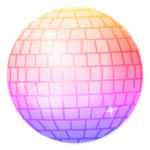 Spiegelkugel Disco-Kugel Orange Blau Magenta