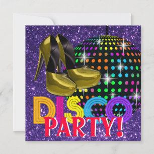 Spiegelkugel Disco-Tanzparty Einladung