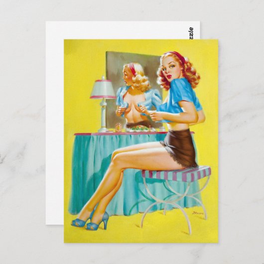 Spiegeln beim Spiegeln des Buttons nach oben Postkarte (Vorne/Hinten)