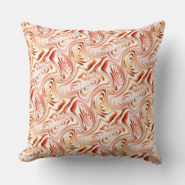 Spiegeln geformte Blume und Schmetterling in braun Kissen