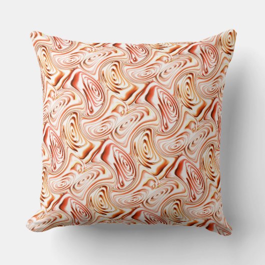 Spiegeln geformte Blume und Schmetterling in braun Kissen (Vorderseite)