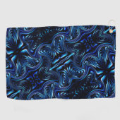 Spiegeln geformter Blume und Schmetterling in dunk Golfhandtuch (Horizontal)