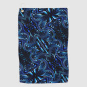 Spiegeln geformter Blume und Schmetterling in dunk Golfhandtuch (Vorderseite)