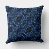 Spiegeln geformter Blume und Schmetterling in dunk Kissen (Rückseite)