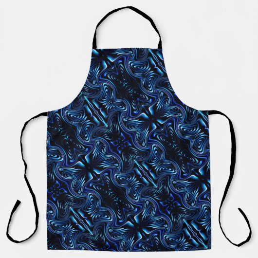 Spiegeln geformter Blume und Schmetterling in dunk Schürze (Vorderseite)