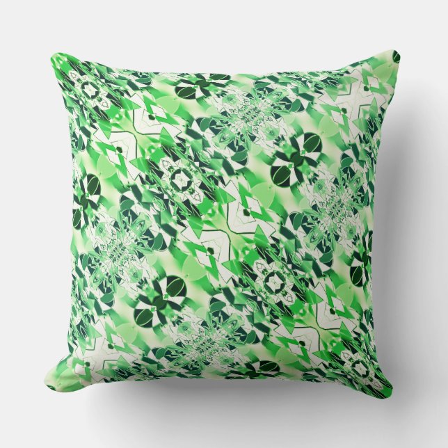 Spiegeln von gedrehten Formen, weiß und grün Kissen (Vorderseite)