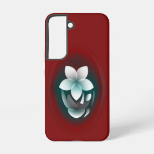 Spiegelnde weiße Blume Samsung Galaxy Hülle