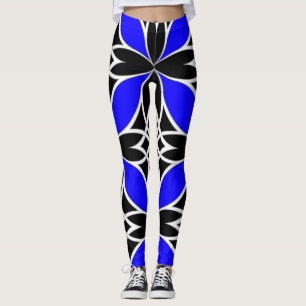 Spiegelndes Keltisch ( Flutterby Blau ) Leggings