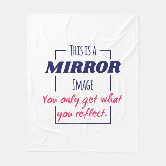 Spiegelreflexions-Mindset Motivationsdesign Fleecedecke (Vorderseite)