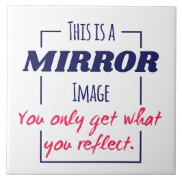 Spiegelreflexions-Mindset Motivationsdesign Fliese