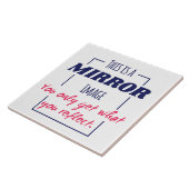 Spiegelreflexions-Mindset Motivationsdesign Fliese (Seite)
