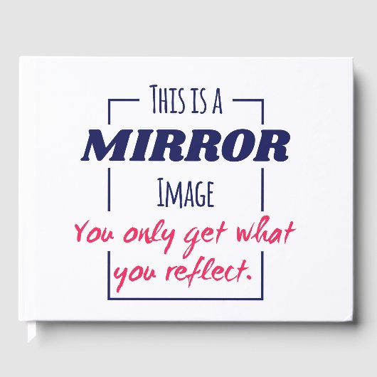 Spiegelreflexions-Mindset Motivationsdesign Gästebuch (Vorderseite)