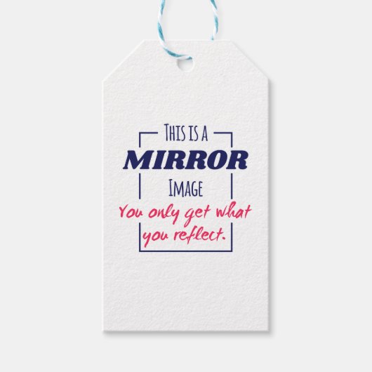 Spiegelreflexions-Mindset Motivationsdesign Geschenkanhänger (Vorderseite)