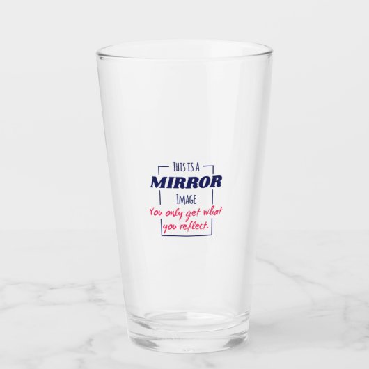 Spiegelreflexions-Mindset Motivationsdesign Glas (Vorderseite)