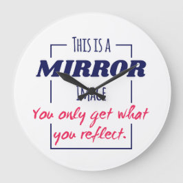 Spiegelreflexions-Mindset Motivationsdesign Große Wanduhr