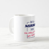 Spiegelreflexions-Mindset Motivationsdesign Kaffeetasse (Vorderseite Links)