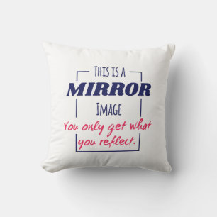 Spiegelreflexions-Mindset Motivationsdesign Kissen