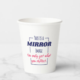 Spiegelreflexions-Mindset Motivationsdesign Pappbecher