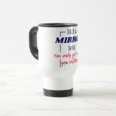 Spiegelreflexions-Mindset Motivationsdesign Reisebecher (Vorderseite Links)