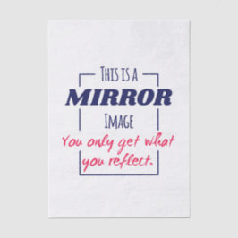 Spiegelreflexions-Mindset Motivationsdesign Seidenpapier