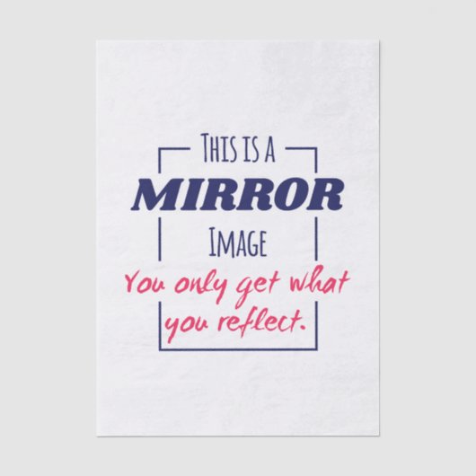 Spiegelreflexions-Mindset Motivationsdesign Seidenpapier (Vorderseite)