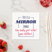 Spiegelreflexions-Mindset Motivationsdesign Serviette (Beispiel)