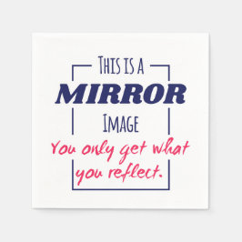 Spiegelreflexions-Mindset Motivationsdesign Serviette