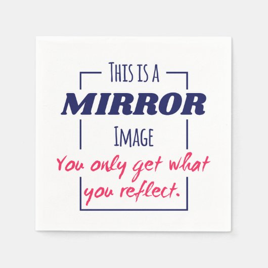 Spiegelreflexions-Mindset Motivationsdesign Serviette (Vorderseite)