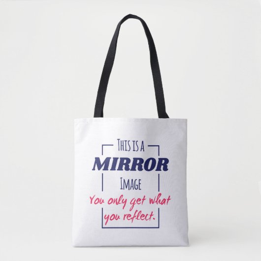 Spiegelreflexions-Mindset Motivationsdesign Tasche (Vorderseite)